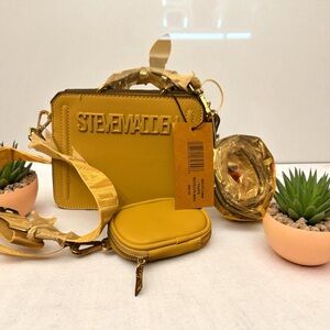 Steve Madden Tan Crossbody Bag with Gold Accents